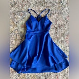 Blue homecoming cocktail dress